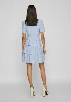 Vila Gestuftes - Jurk - Kentucky Blue -Vila 0086fbc827604673b90aca4515ee5259