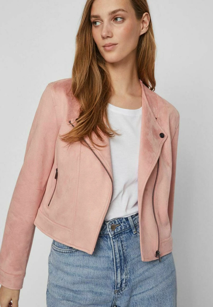 Vila Biker - Imitatieleren Jas - Coral Cloud 7 Vila Biker - Imitatieleren Jas - Coral Cloud - Afbeelding 5