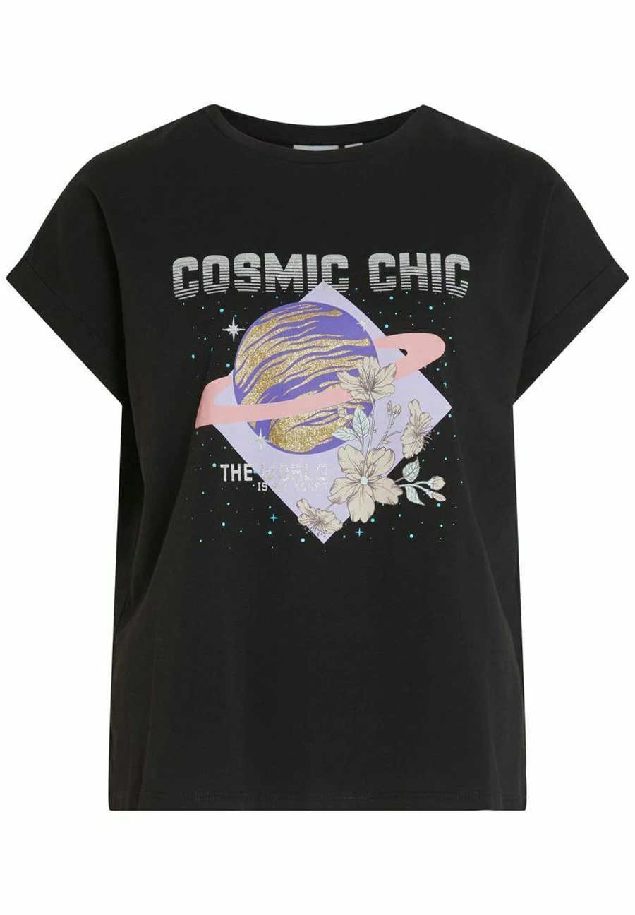 Vila Print- T-Shirt Print - Black 7 Vila Print- T-Shirt Print - Black - Afbeelding 5