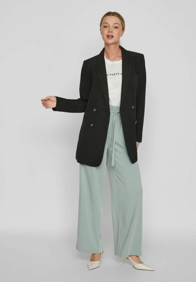 Vila Langer - Halflange Jas - Black 4 Vila Langer - Halflange Jas - Black - Afbeelding 2