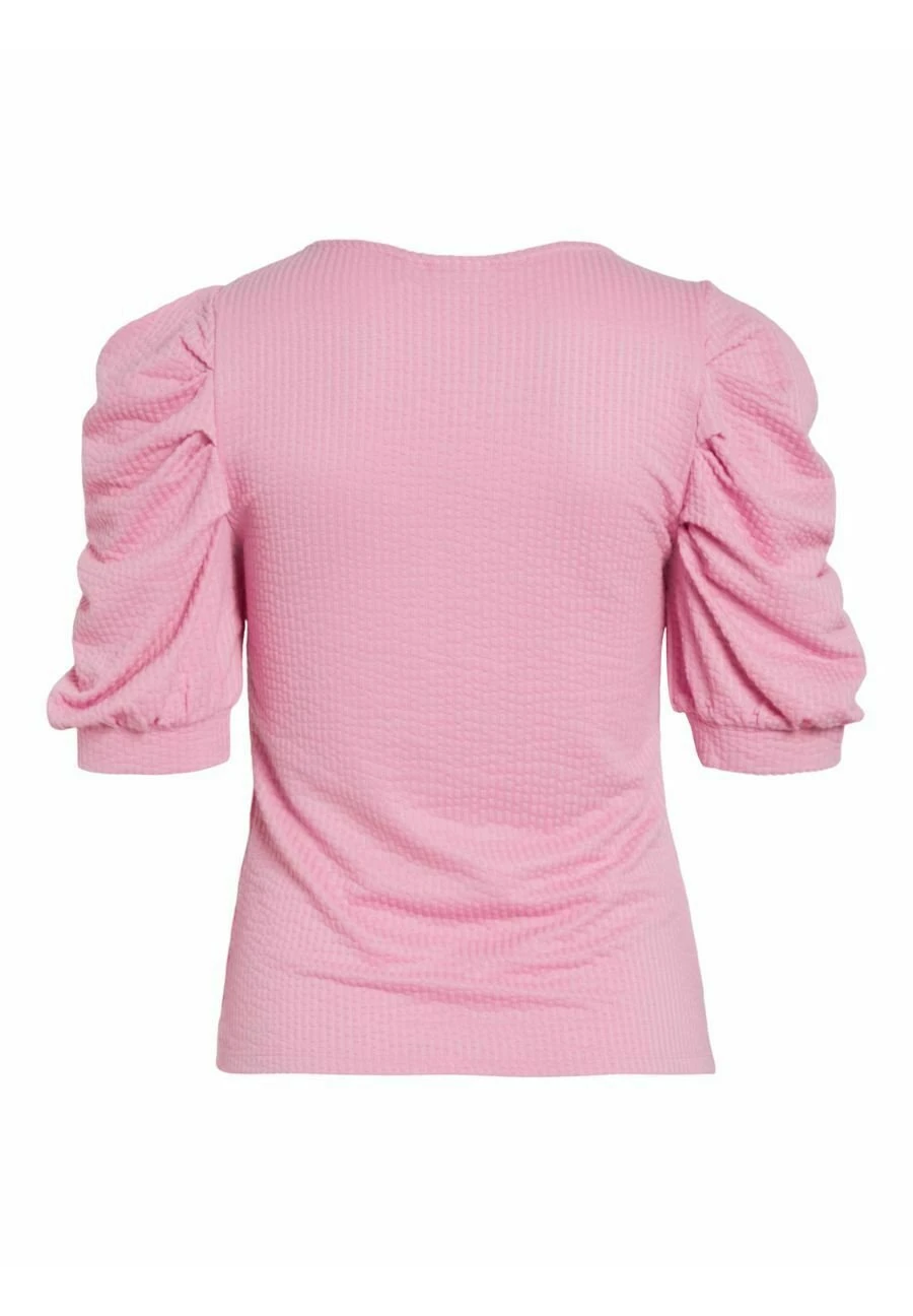 Vila Mit Kurzen Ärmeln Detailreiches - T-Shirt Print - Begonia Pink 9 Vila Mit Kurzen Ärmeln Detailreiches - T-Shirt Print - Begonia Pink - Afbeelding 7