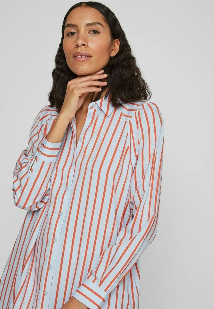 Vila Langes Gestreiftes - Overhemdblouse - Kentucky Blue 6 Vila Langes Gestreiftes - Overhemdblouse - Kentucky Blue - Afbeelding 4