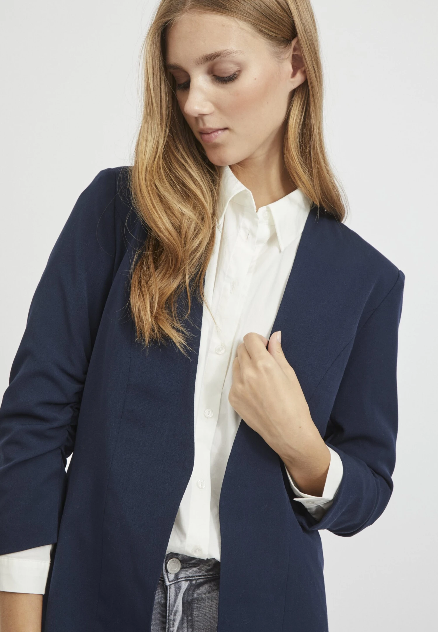 Vila Viher 3/4 New - Blazer - Navy 6 Vila Viher 3/4 New - Blazer - Navy - Afbeelding 4