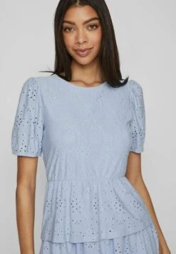 Vila Gestuftes - Jurk - Kentucky Blue -Vila 073d2690e61b48e9b034f867b50287bf