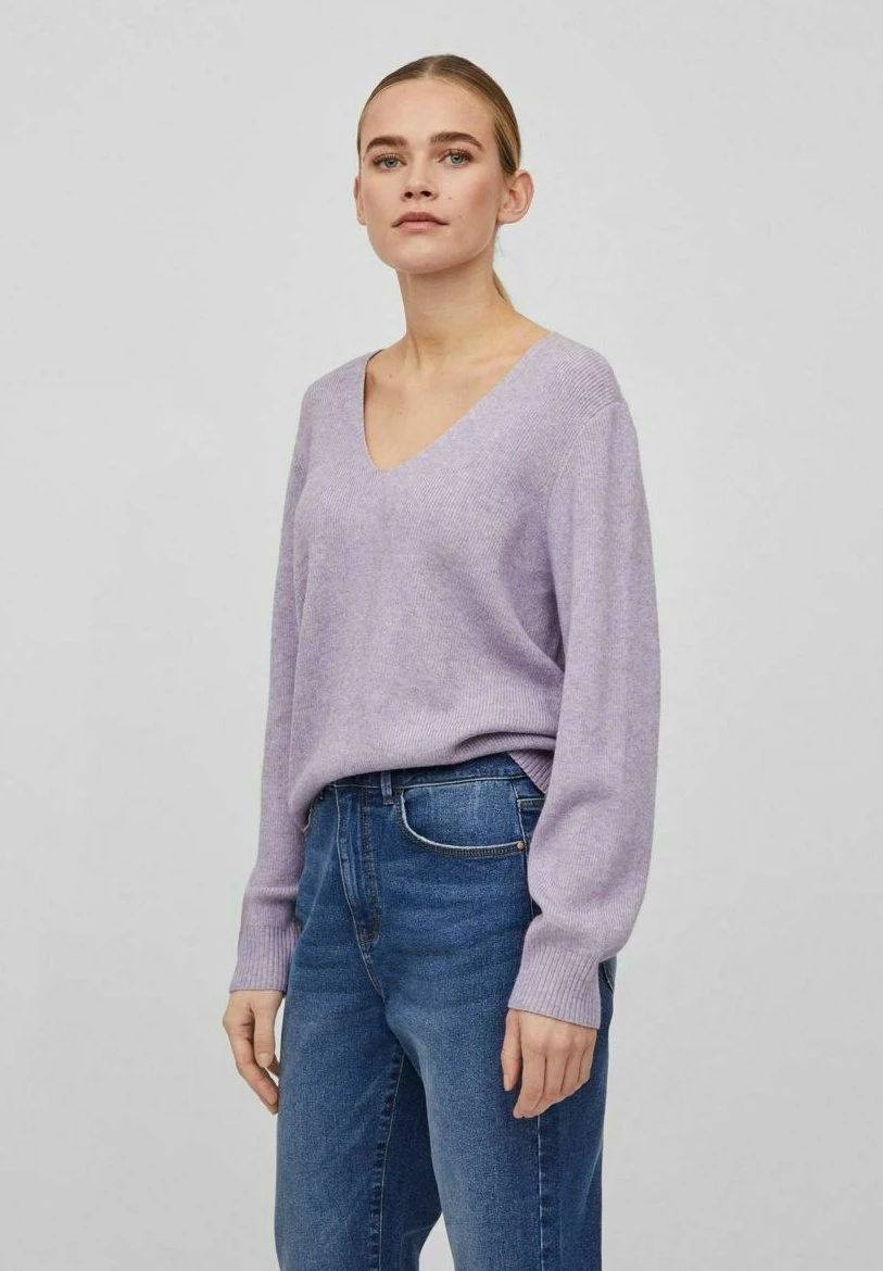 Vila V Ausschnitt - Trui - Sweet Lavender 3 Vila V Ausschnitt - Trui - Sweet Lavender