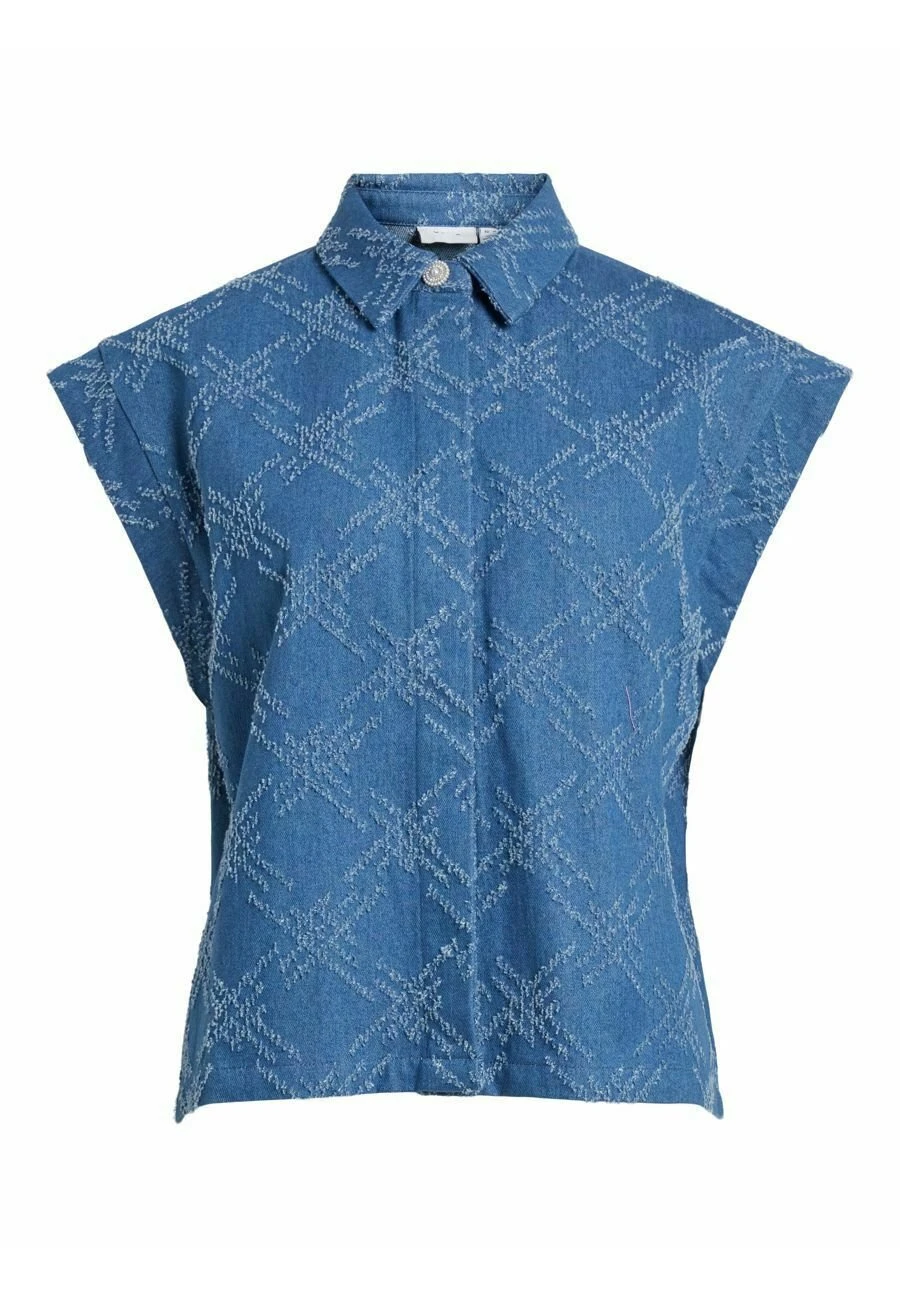 Vila Gemusterte - Bodywarmer - Medium Blue Denim 8 Vila Gemusterte - Bodywarmer - Medium Blue Denim - Afbeelding 6