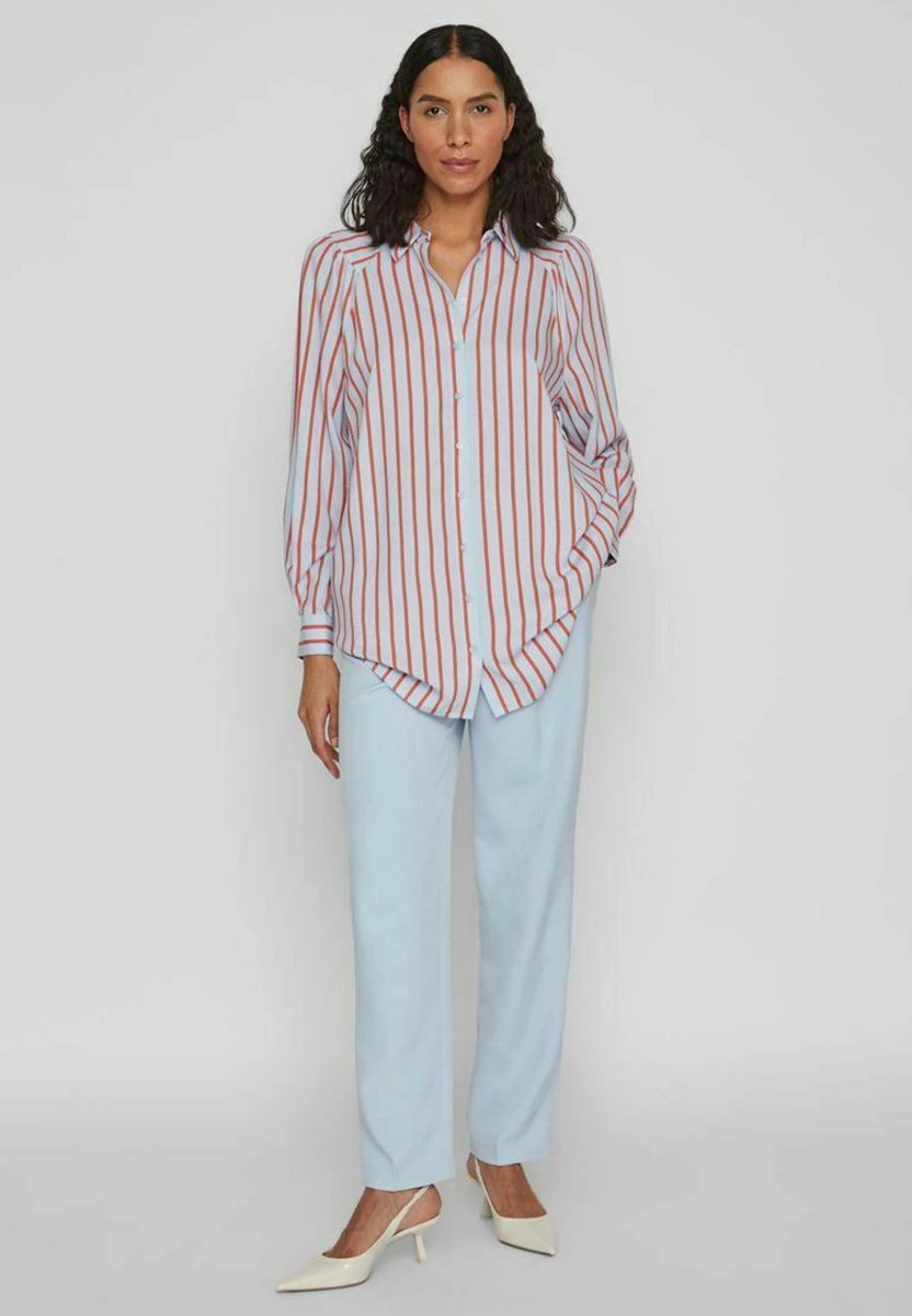 Vila Langes Gestreiftes - Overhemdblouse - Kentucky Blue 4 Vila Langes Gestreiftes - Overhemdblouse - Kentucky Blue - Afbeelding 2
