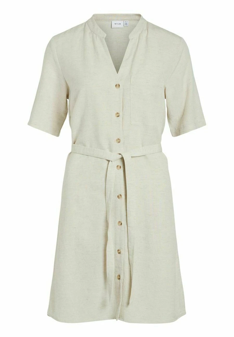 Vila Kurzärmeliges - Blousejurk - Super Light Natural Melan 8 Vila Kurzärmeliges - Blousejurk - Super Light Natural Melan - Afbeelding 6