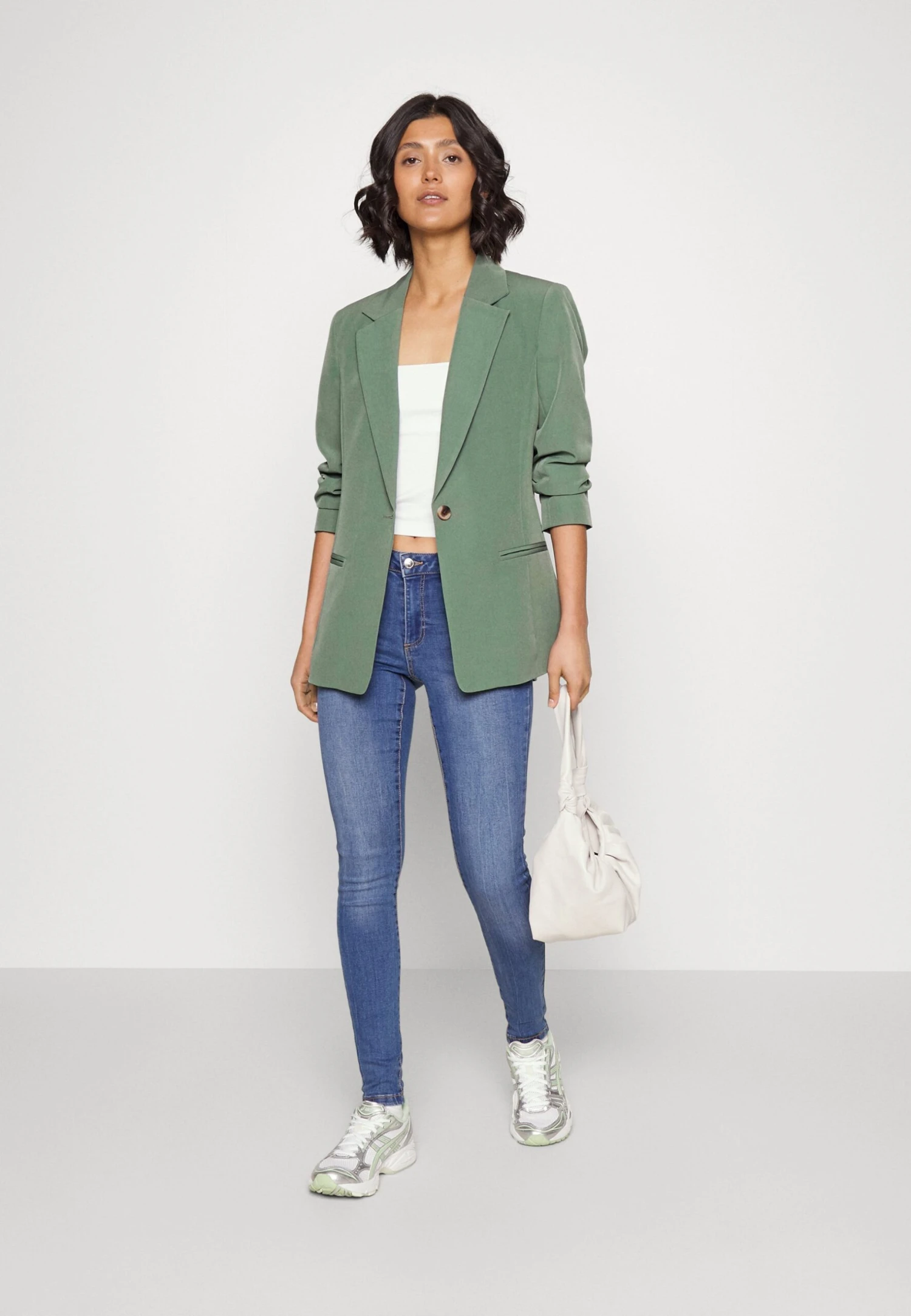 Vila Vilowny Straight - Blazer - Duck Green 4 Vila Vilowny Straight - Blazer - Duck Green - Afbeelding 2