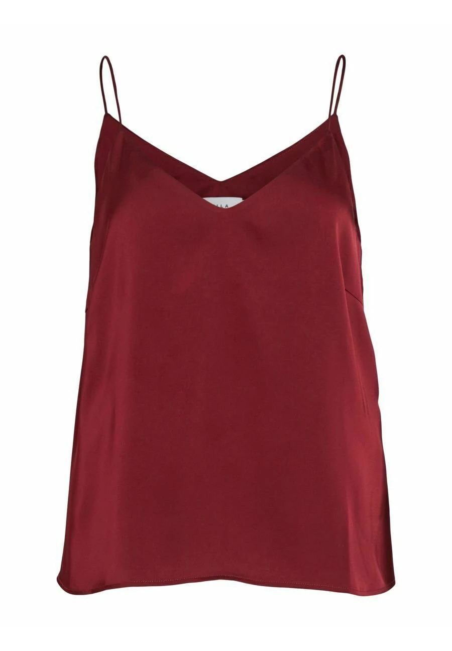 Vila V-Ausschnitt - Top - Beet Red 7 Vila V-Ausschnitt - Top - Beet Red - Afbeelding 5