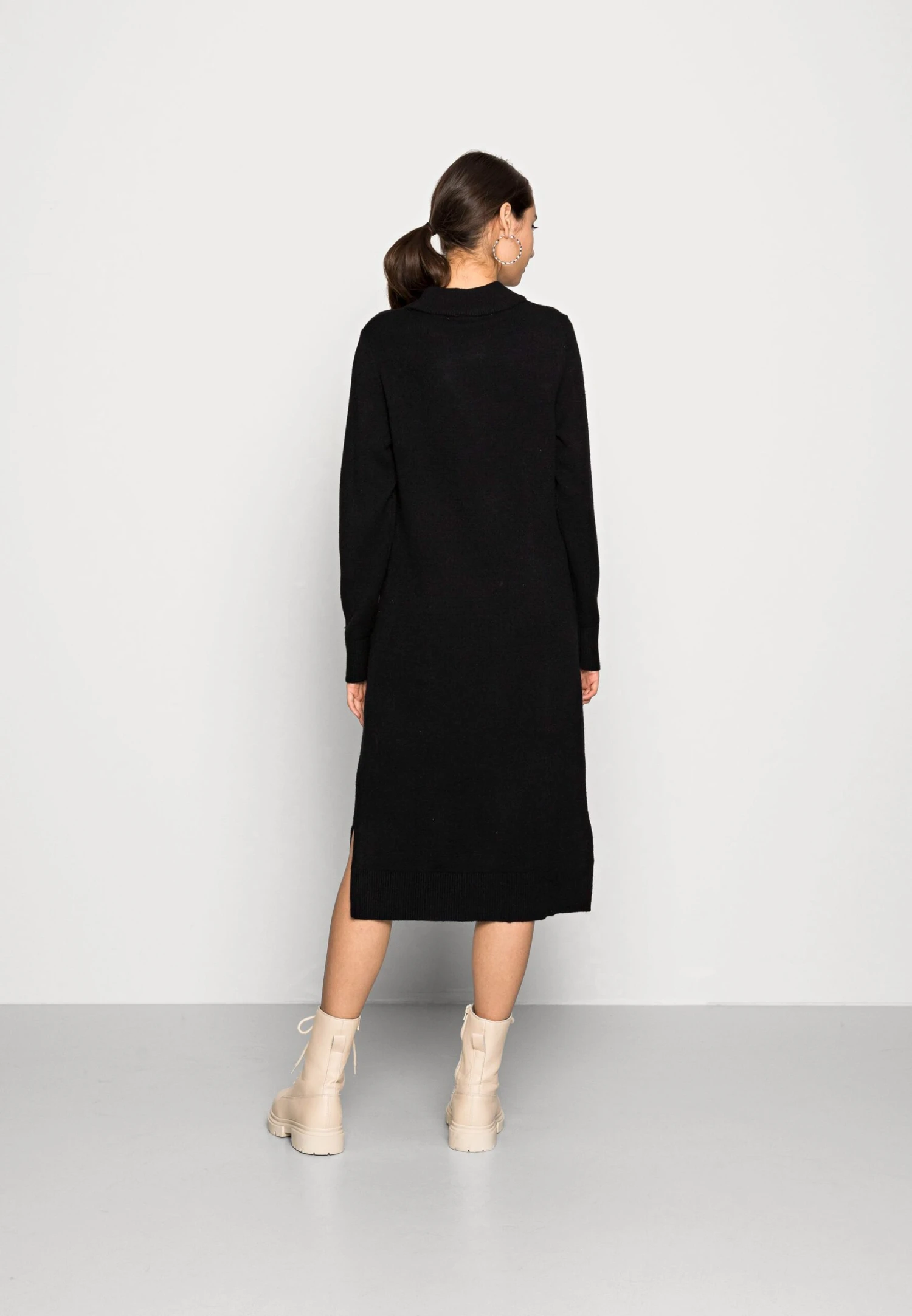 Vila Viril Crew Neck L/S Noos - Gebreide Jurk - Black 5 Vila Viril Crew Neck L/S Noos - Gebreide Jurk - Black - Afbeelding 3