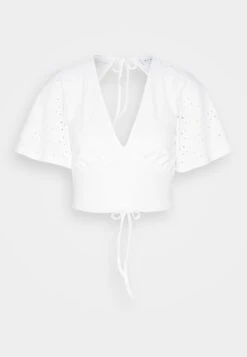 Vila Vikawa Cropped- T-Shirt Print - Cloud Dancer -Vila 0c50d447df5f4863a7da8d13ef4250a5