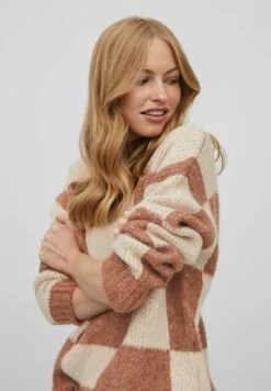 Vila Karierter - Trui - Toasted Coconut -Vila 0ddd0da2dba24edc8d95dfe74cf6dc21