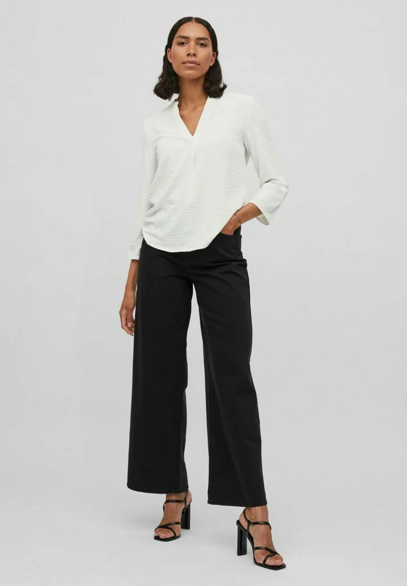 Vila Mit 3/4 Armeln V Ausschnitt - Blouse - Snow White 4 Vila Mit 3/4 Armeln V Ausschnitt - Blouse - Snow White - Afbeelding 2