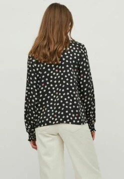 Vila Langarm High Neck - Overhemdblouse - Black/Tan 10 Vila Langarm High Neck - Overhemdblouse - Black/Tan -Vila 12409600c3f14b98a8091bc541aa21e7