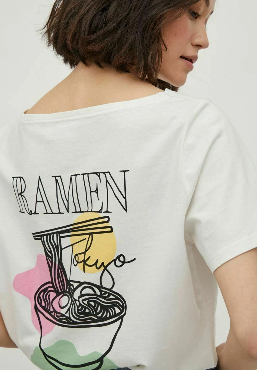 Vila Mit Kurzen Ärmeln Print - T-Shirt Print - Cloud Dancer 7 Vila Mit Kurzen Ärmeln Print - T-Shirt Print - Cloud Dancer - Afbeelding 5