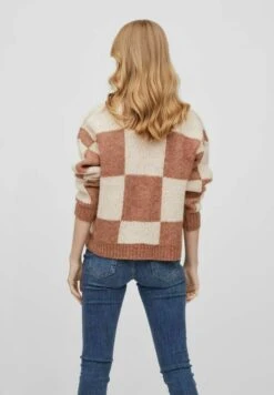 Vila Karierter - Trui - Toasted Coconut -Vila 1409631bc6ae43cda05d21d5ced548db