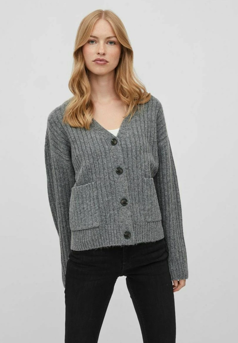 Vila Gerippter - Vest - Medium Grey Melange 3 Vila Gerippter - Vest - Medium Grey Melange