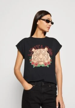 Vila Viprisella- T-Shirt Print - Schwarz/Grün 11 Vila Viprisella- T-Shirt Print - Schwarz/Grün -Vila 167e0f78937c409eb0e744fc89150078