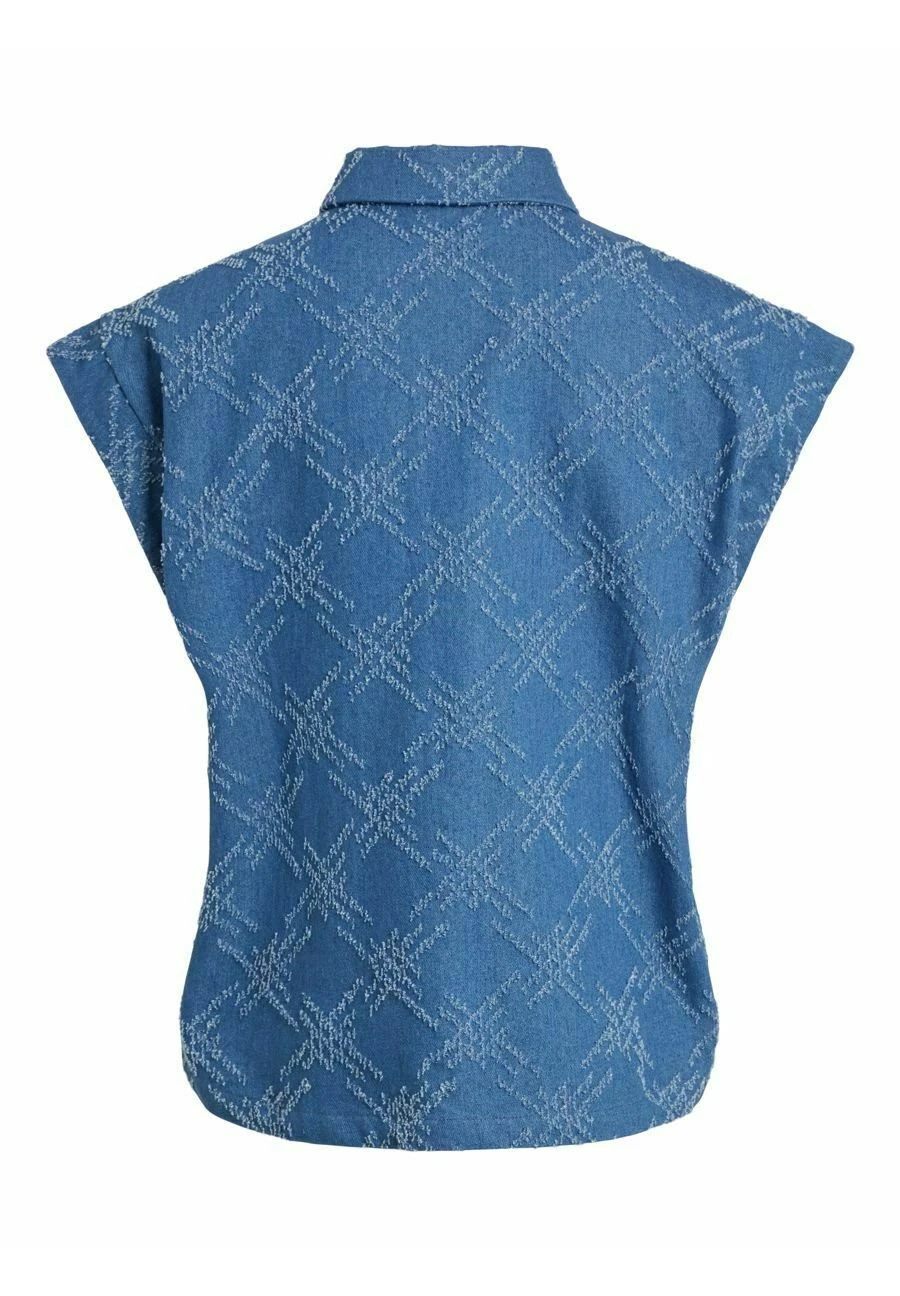 Vila Gemusterte - Bodywarmer - Medium Blue Denim 9 Vila Gemusterte - Bodywarmer - Medium Blue Denim - Afbeelding 7