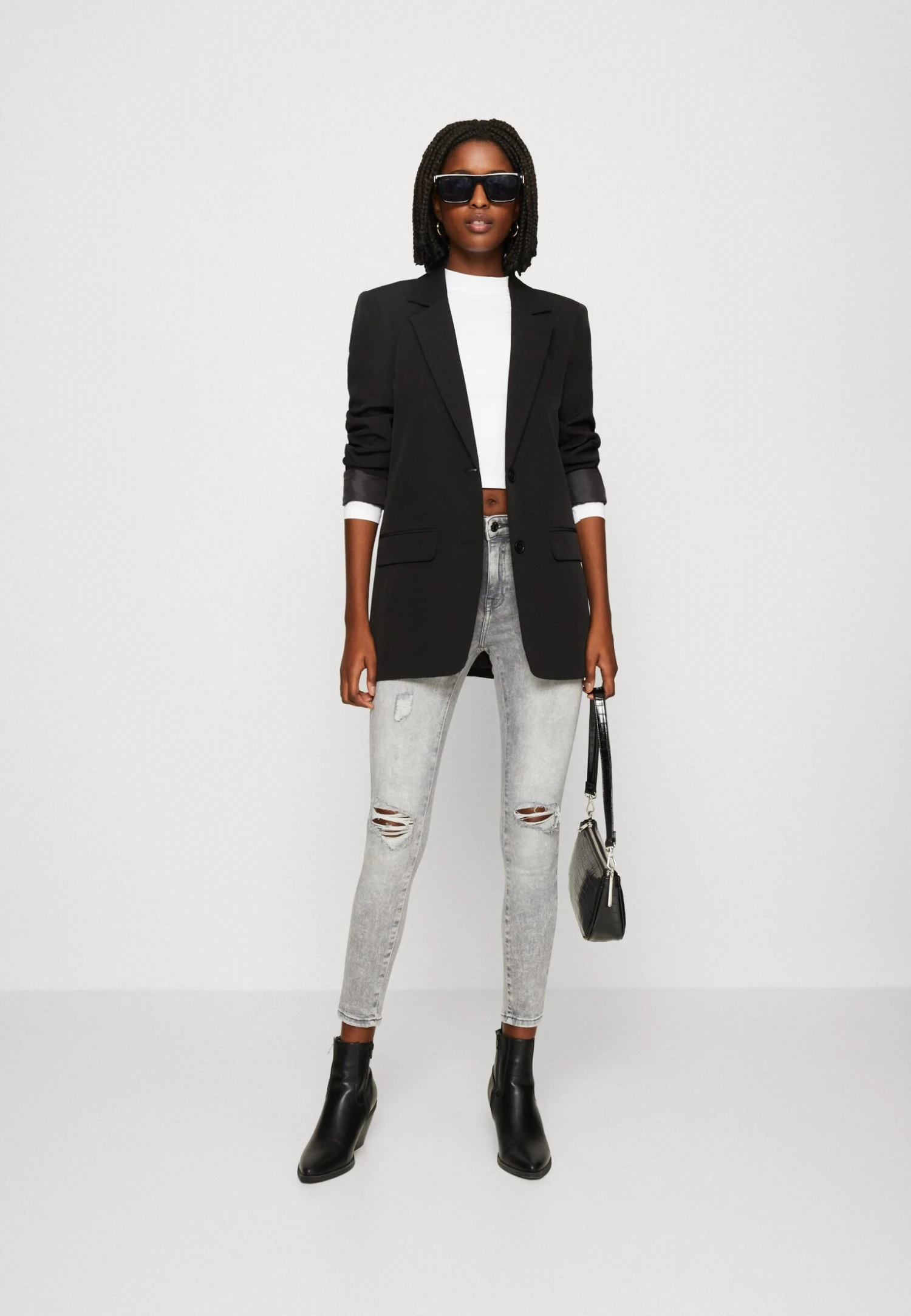 Vila Vikamma Noos - Halflange Jas - Black 4 Vila Vikamma Noos - Halflange Jas - Black - Afbeelding 2