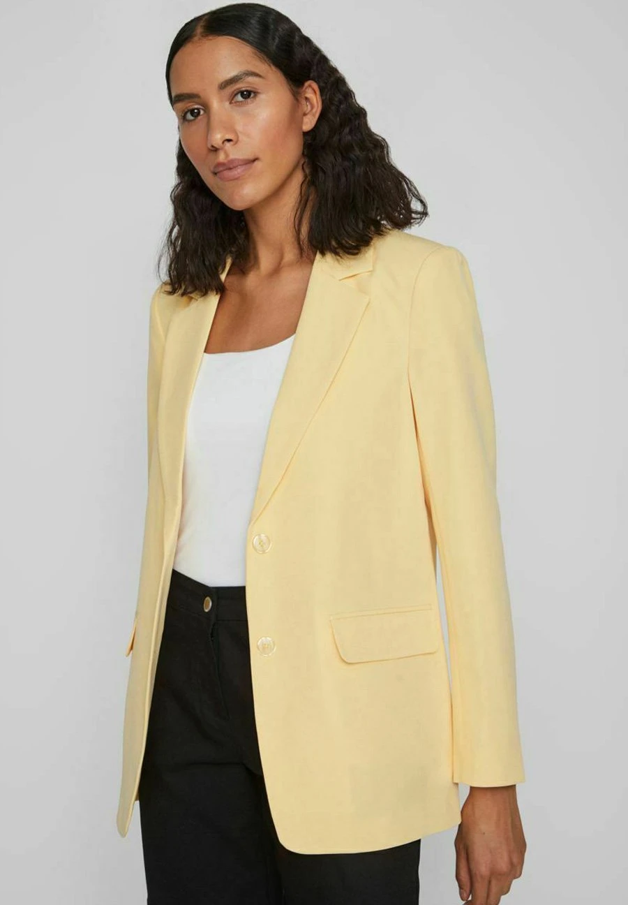 Vila Vikamma Noos - Halflange Jas - Golden Haze 6 Vila Vikamma Noos - Halflange Jas - Golden Haze - Afbeelding 4