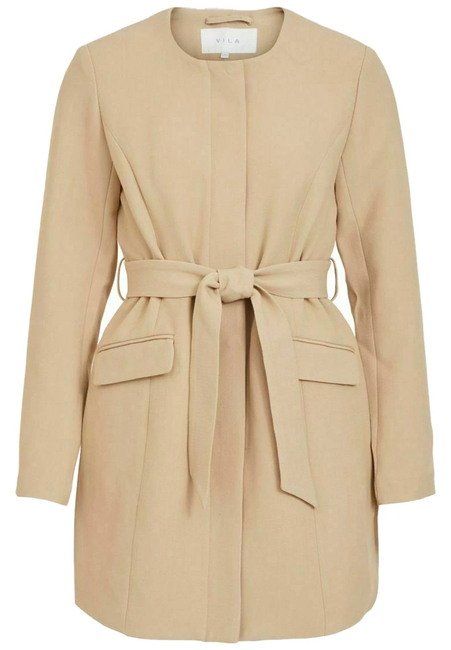 Vila Halflange Jas - Beige 8 Vila Halflange Jas - Beige - Afbeelding 6
