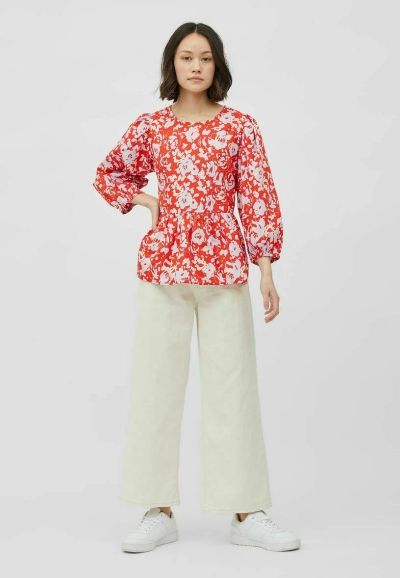 Vila Oberteil Mit 3/4-Ärmeln - Blouse - Valiant Poppy 4 Vila Oberteil Mit 3/4-Ärmeln - Blouse - Valiant Poppy - Afbeelding 2