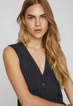 Vila Nadelstreifen - Bodywarmer - Navy Blazer -Vila 23a0575cfe04475fa541980b0b1bcc38