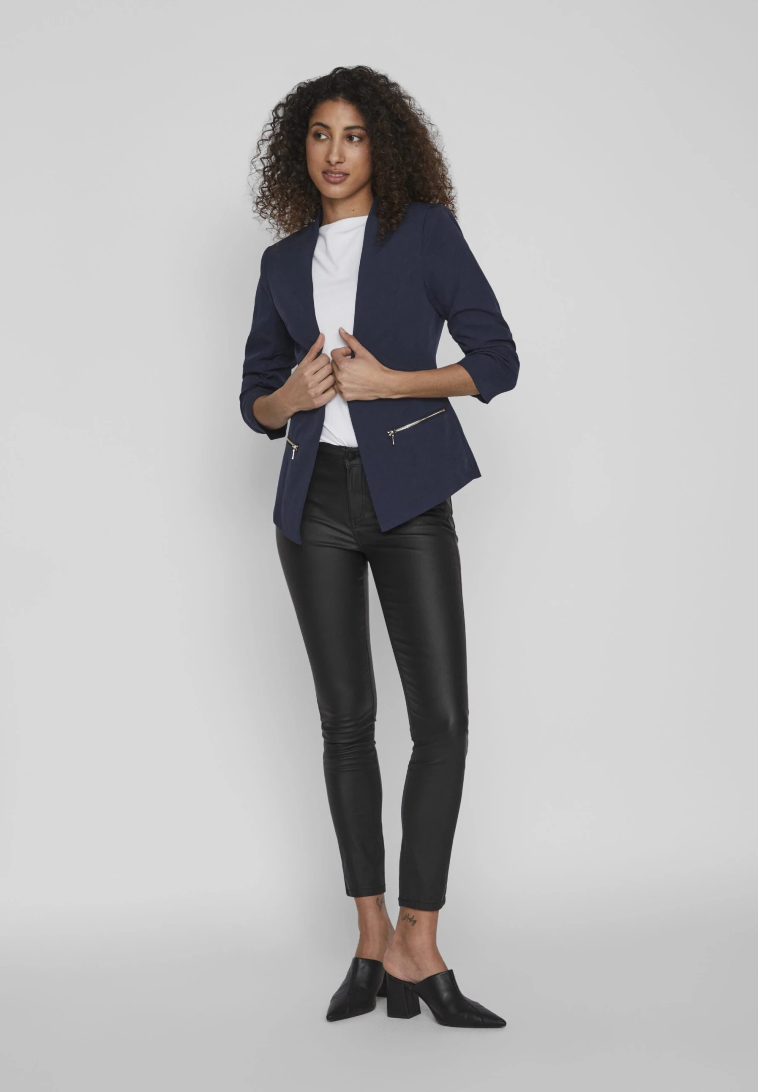 Vila Vijoy- Blazer - Navy 4 Vila Vijoy- Blazer - Navy - Afbeelding 2