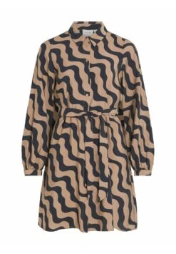 Vila Mit Langen Ärmeln Tie Waist - Blousejurk - Savannah Tan -Vila 273af41c5ef04d5789197a91cd16e7e9