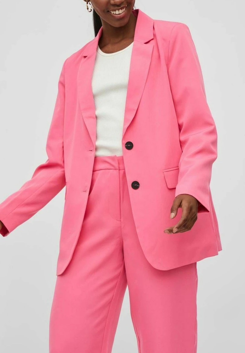Vila Loose Fit - Halflange Jas - Fandango Pink 6 Vila Loose Fit - Halflange Jas - Fandango Pink - Afbeelding 4