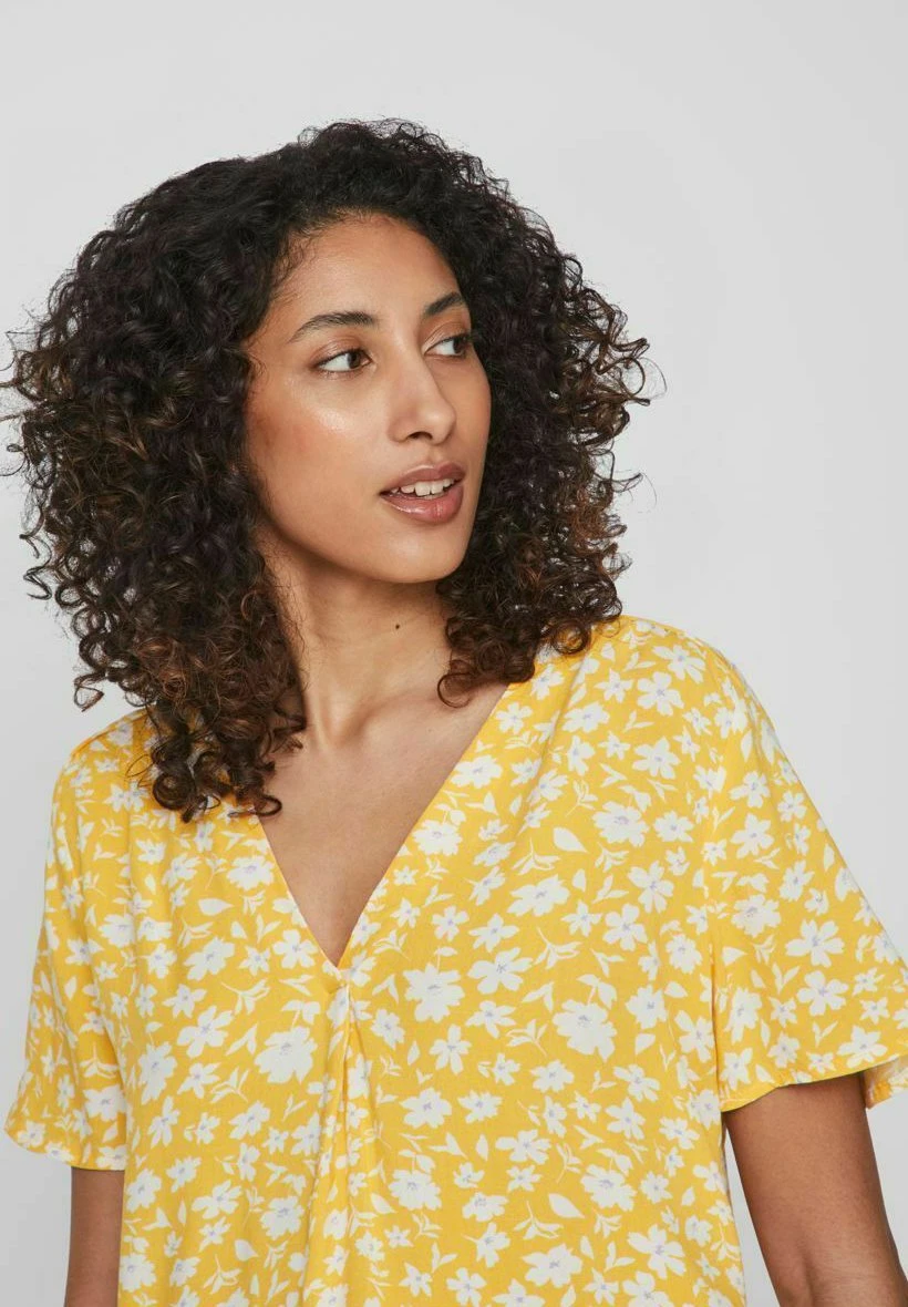 Vila Mit V-Ausschnitt Kurzärmeliges - Blouse - Solar Power 6 Vila Mit V-Ausschnitt Kurzärmeliges - Blouse - Solar Power - Afbeelding 4