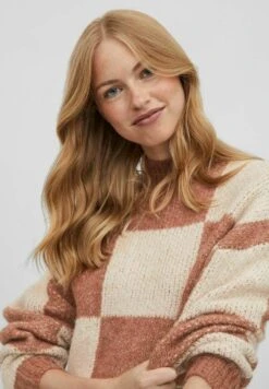 Vila Karierter - Trui - Toasted Coconut -Vila 2bf486d53ddd4facb9dd80790c5740d8