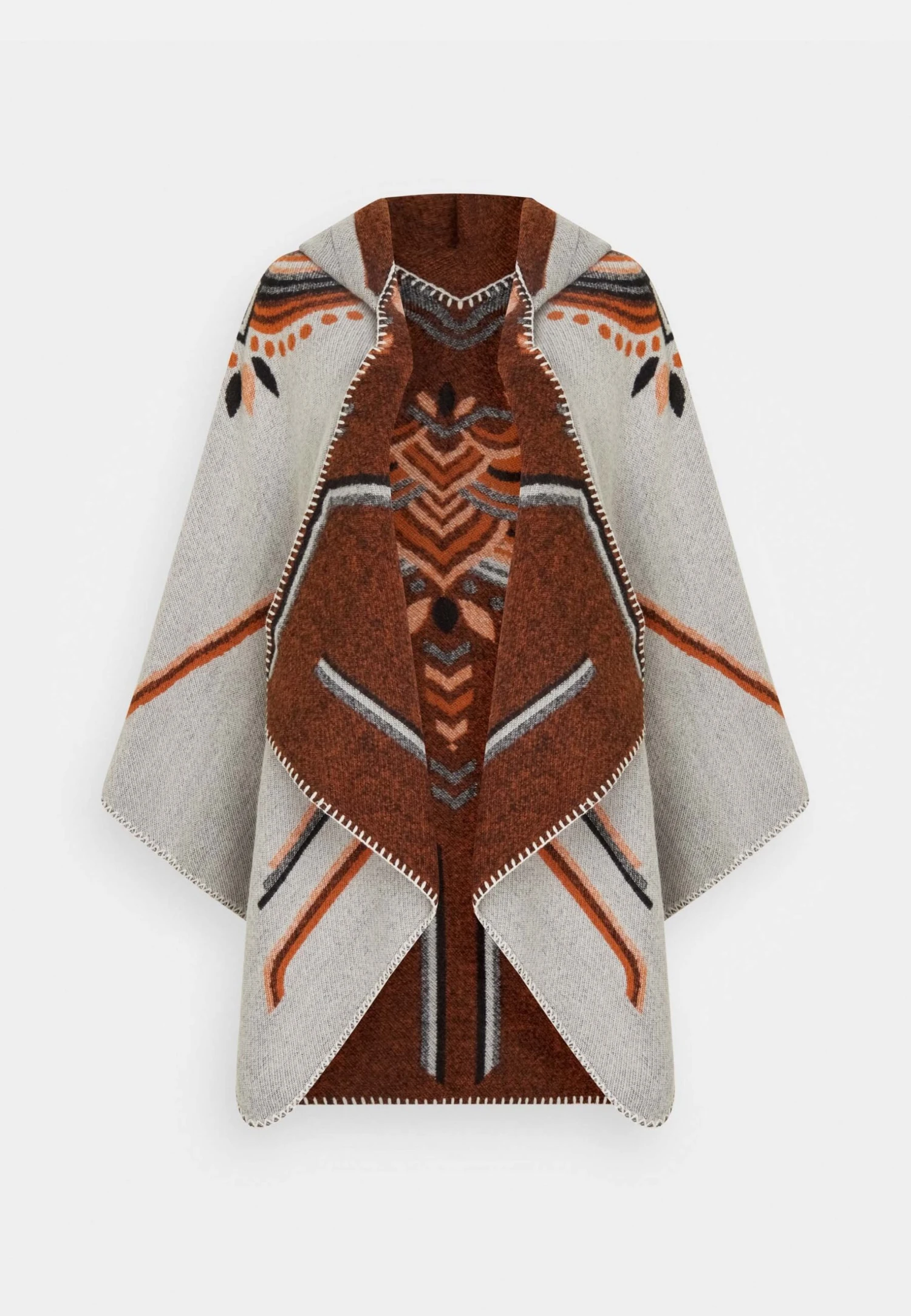 Vila Vicitrin Poncho - Poncho - Cement 7 Vila Vicitrin Poncho - Poncho - Cement - Afbeelding 5