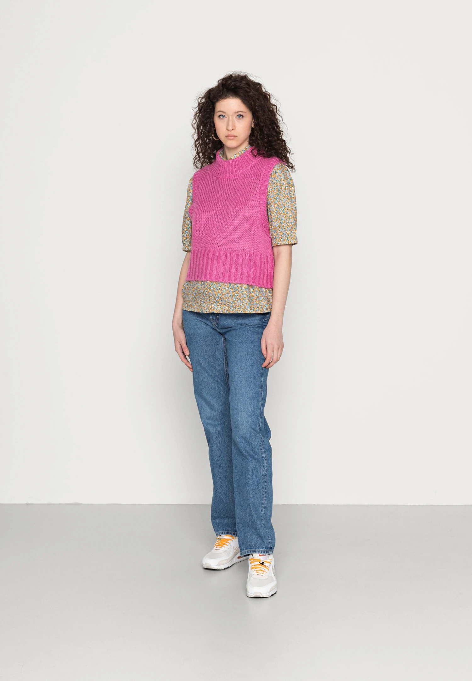 Vila Vinelle O Neck- Trui - Fuchsia Pink 4 Vila Vinelle O Neck- Trui - Fuchsia Pink - Afbeelding 2