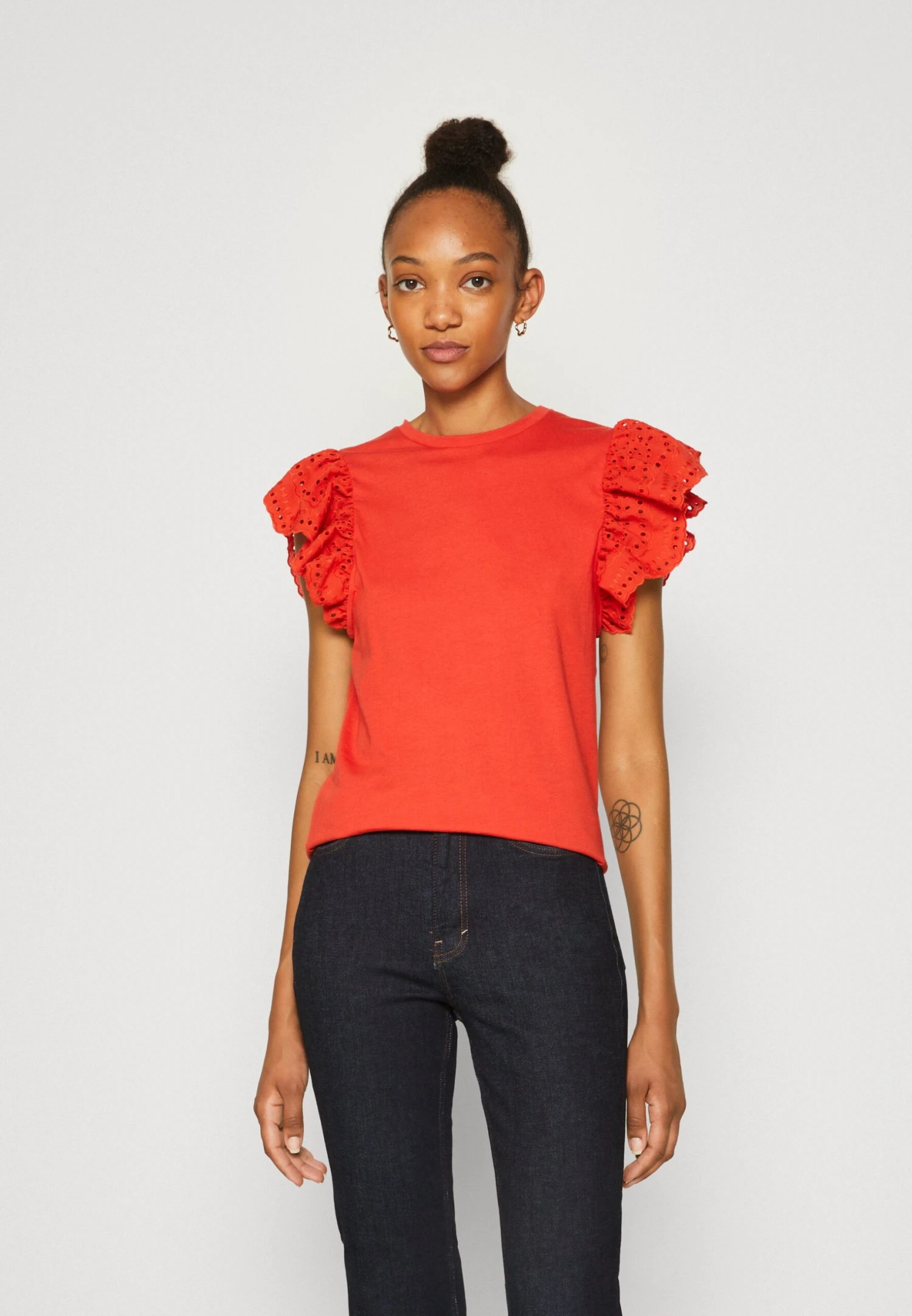 Vila Viredda Cap Sleeve - T-Shirt Print - Valiant Poppy 3 Vila Viredda Cap Sleeve - T-Shirt Print - Valiant Poppy
