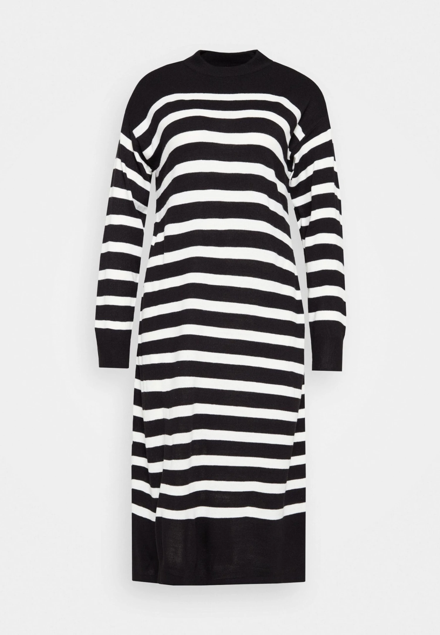 Vila Vistripi Funnel Neck- Gebreide Jurk - Black/Cloud Dancer 7 Vila Vistripi Funnel Neck- Gebreide Jurk - Black/Cloud Dancer - Afbeelding 5