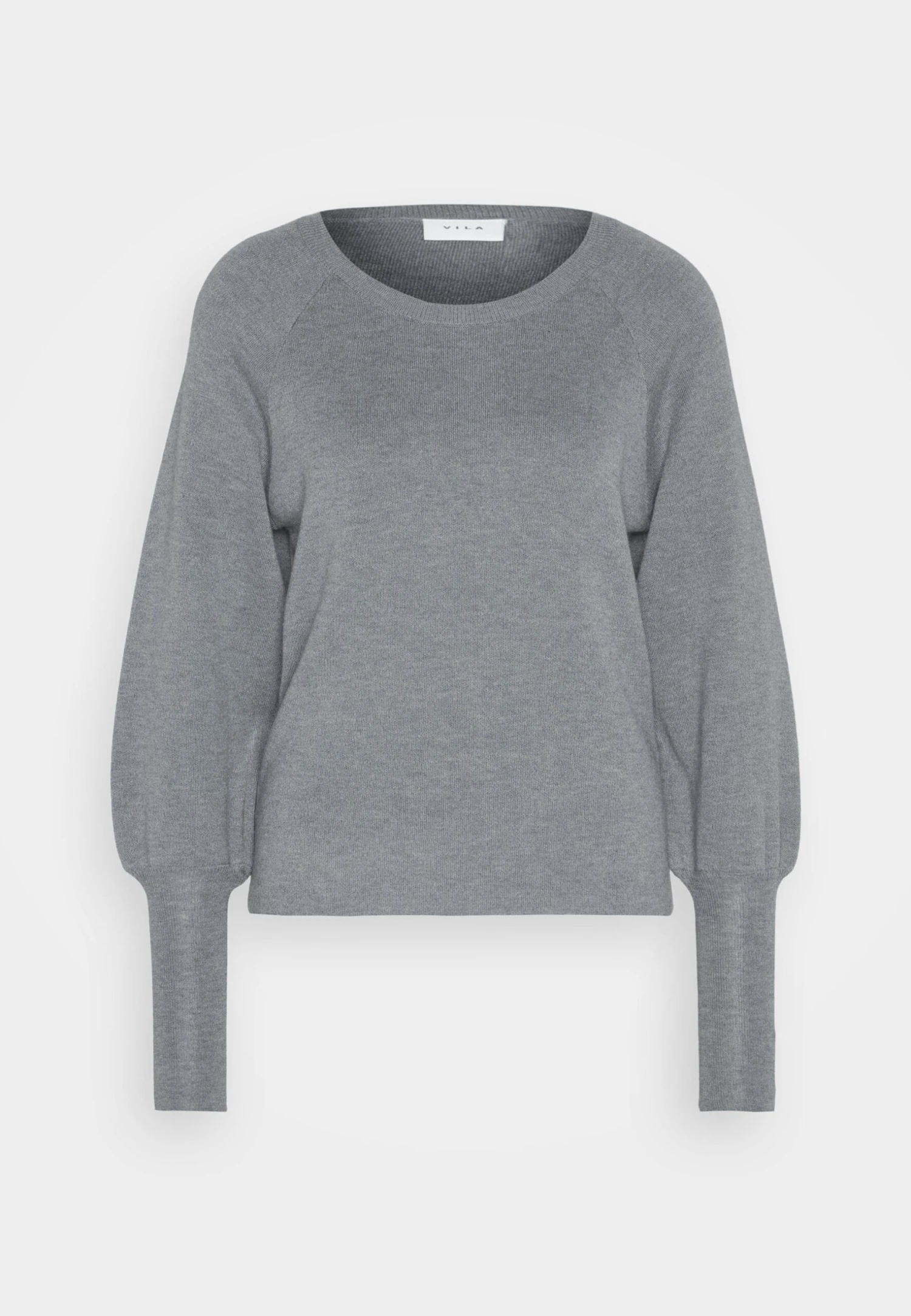 Vila Vimarla O Neck - Trui - Medium Grey Melange 7 Vila Vimarla O Neck - Trui - Medium Grey Melange - Afbeelding 5