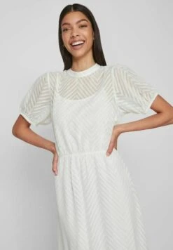 Vila Kurzärmeliges - Jurk - Cloud Dancer 13 Vila Kurzärmeliges - Jurk - Cloud Dancer -Vila 3458de341088498b8b0fbda169ac45fb