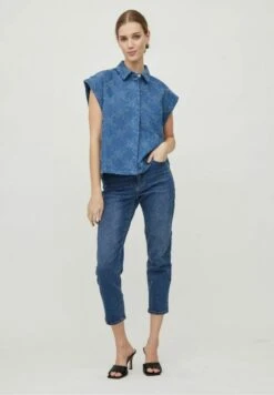 Vila Gemusterte - Bodywarmer - Medium Blue Denim 10 Vila Gemusterte - Bodywarmer - Medium Blue Denim -Vila 35be46fcc31e4a128e3789ce6f01b018