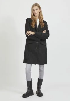 Vila Vileovita Coat - Mantel - Black 10 Vila Vileovita Coat - Mantel - Black -Vila 3636f71d8f40466bb36e10b54538afc3