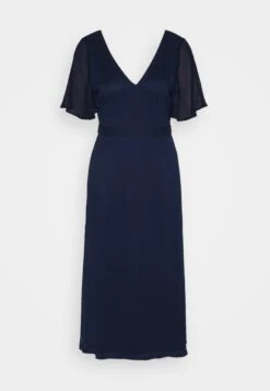 Vila Virilla V Neck Midi Dress - Cocktailjurk - Navy 12 Vila Virilla V Neck Midi Dress - Cocktailjurk - Navy -Vila 370d782171b44027932b6864698d0222