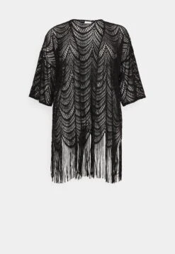 Vinola Fringle Kimono - Lichte Jas - Black