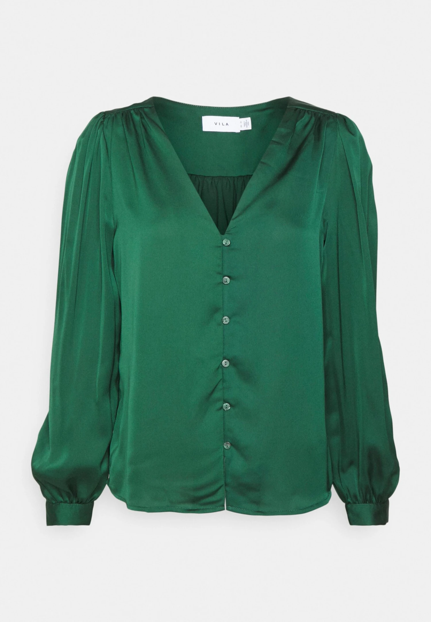 Vila Viellette V-Neck L/S - Blouse - Pineneedle 8 Vila Viellette V-Neck L/S - Blouse - Pineneedle - Afbeelding 6