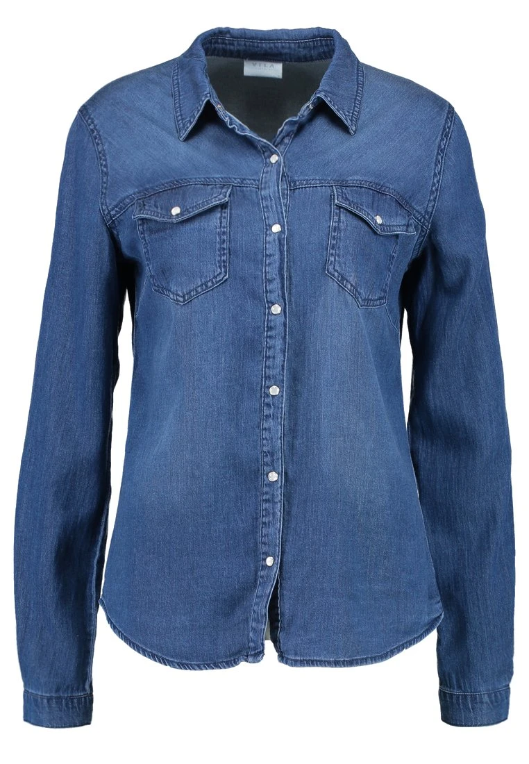 Vila Vibista/Su-Noos - Overhemdblouse - Blue Denim 6 Vila Vibista/Su-Noos - Overhemdblouse - Blue Denim - Afbeelding 4