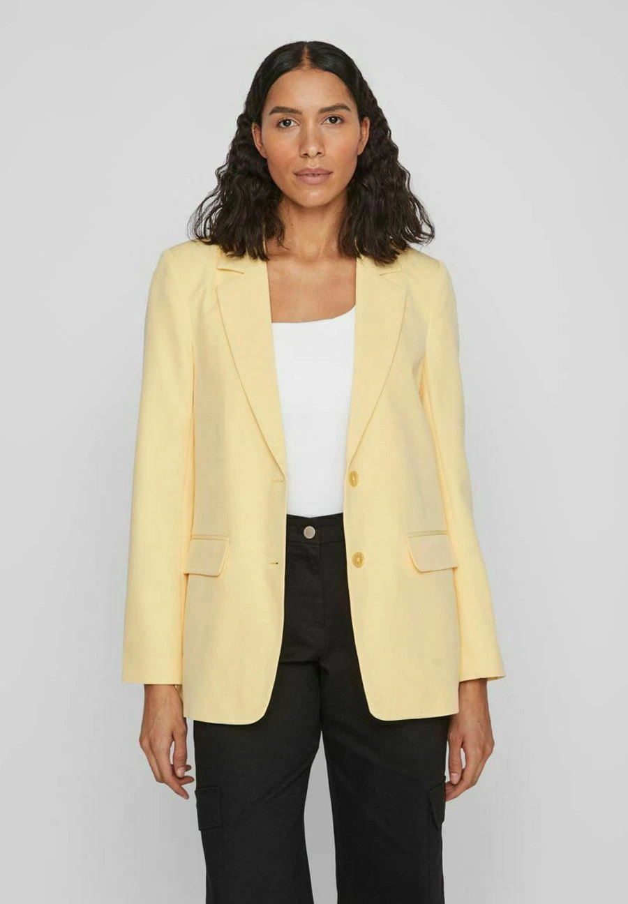 Vila Vikamma Noos - Halflange Jas - Golden Haze 3 Vila Vikamma Noos - Halflange Jas - Golden Haze