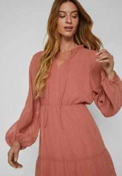 Vila Mit Langen Ärmeln Gepunktetes - Jurk - Brick Dust 11 Vila Mit Langen Ärmeln Gepunktetes - Jurk - Brick Dust -Vila 3b154775ad724021ac4c589e5ebc83a9