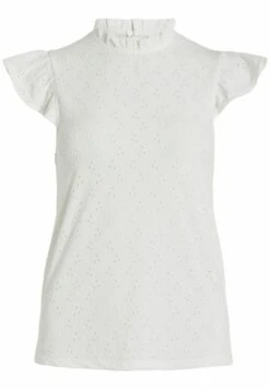 Vila Mit Angeschnittenen Ärmeln Gerüschtes - Blouse - Cloud Dancer -Vila 3bf486a781b84bf0bf332ac346036fe0