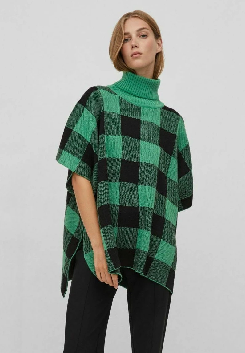 Vila High Neck Karo - Poncho - Kelly Green 3 Vila High Neck Karo - Poncho - Kelly Green